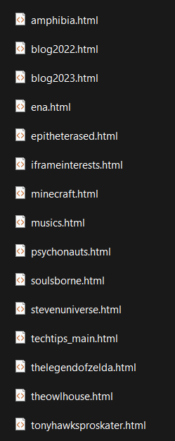 too many html files screenshot