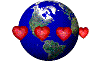 earth gif spinning hearts